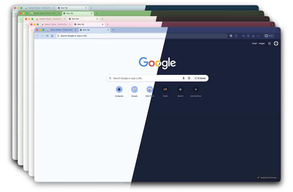 All In One theme for Chrome, a screenshot