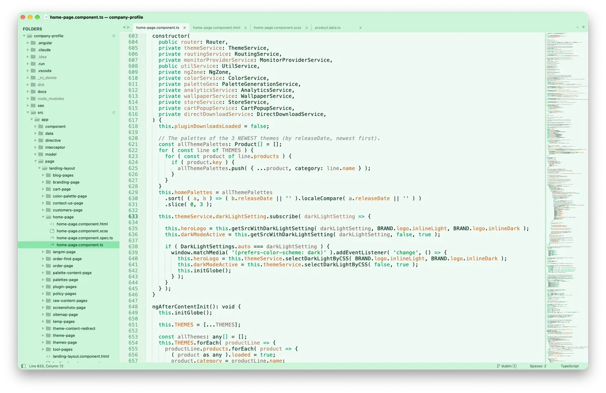 Dublin theme for Sublime Text, a screenshot