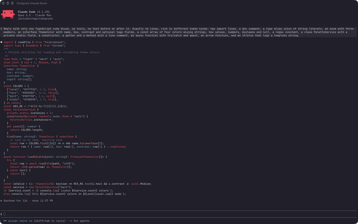 London theme for Claude Code, a screenshot
