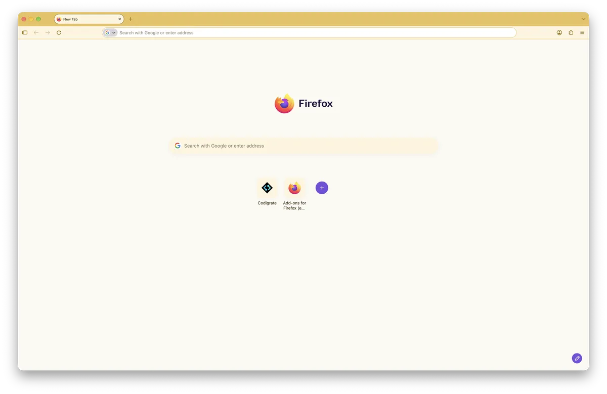 Madrid theme for Firefox, a screenshot