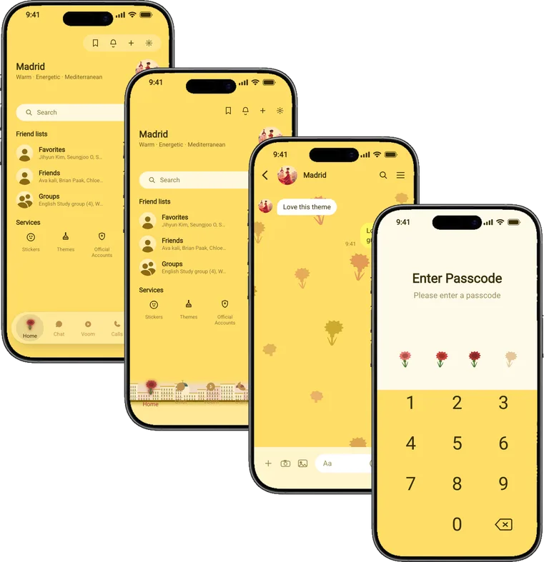 Madrid theme for Line, a screenshot