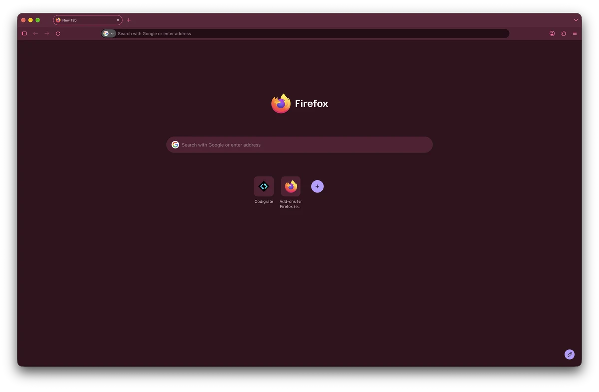 Miami theme for Firefox, a screenshot
