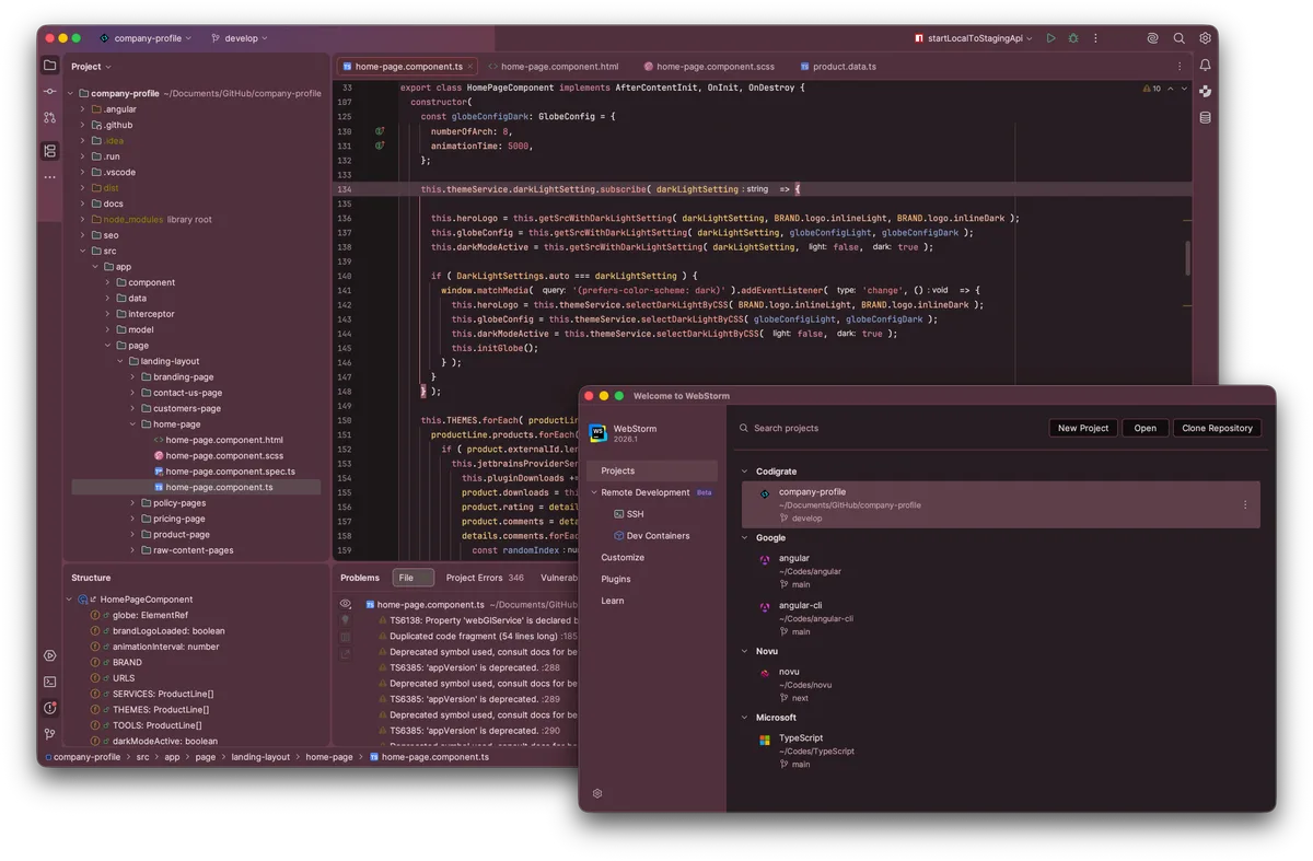 Paris theme for JetBrains, a screenshot