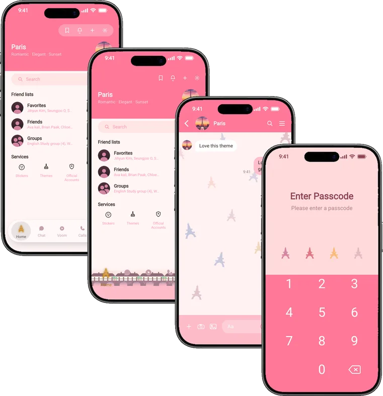 Paris theme for Line, a screenshot