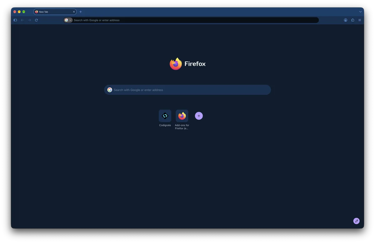 Prague theme for Firefox, a screenshot