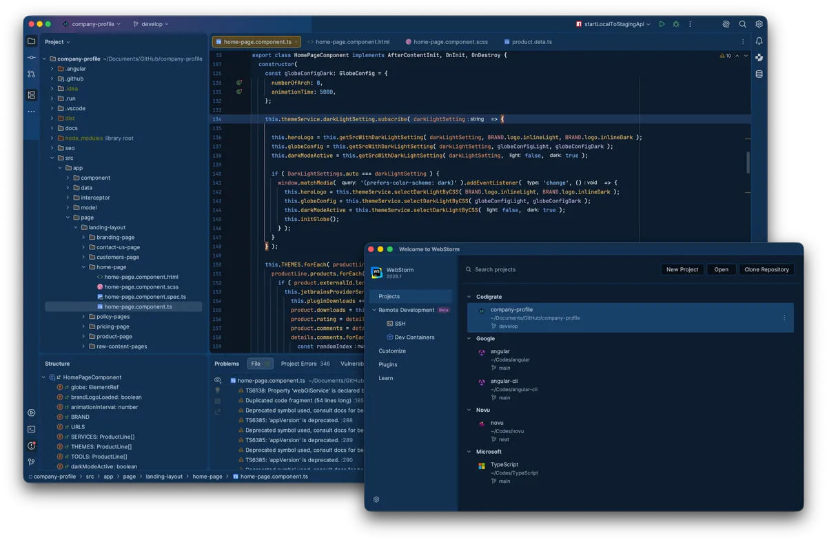 Prague theme in a JetBrains IDE