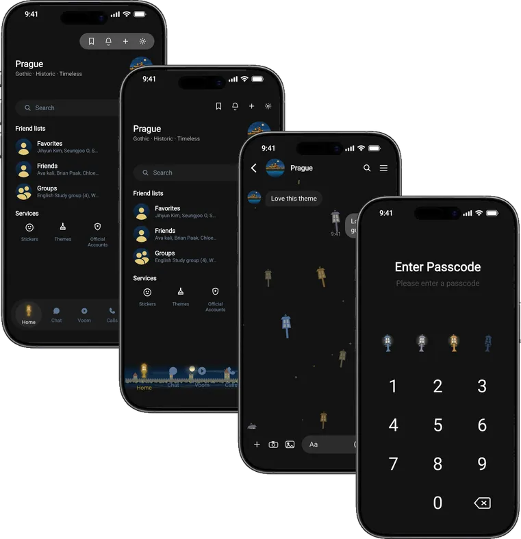 Prague theme for Line, a screenshot
