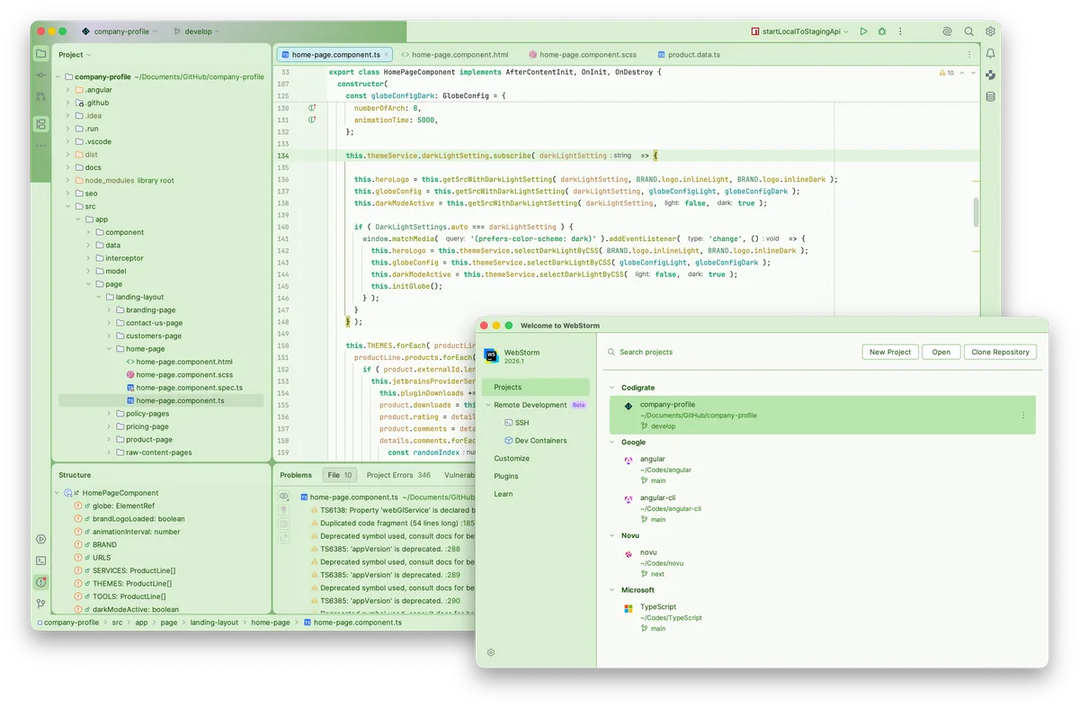 Rio de Janeiro theme for JetBrains, a screenshot