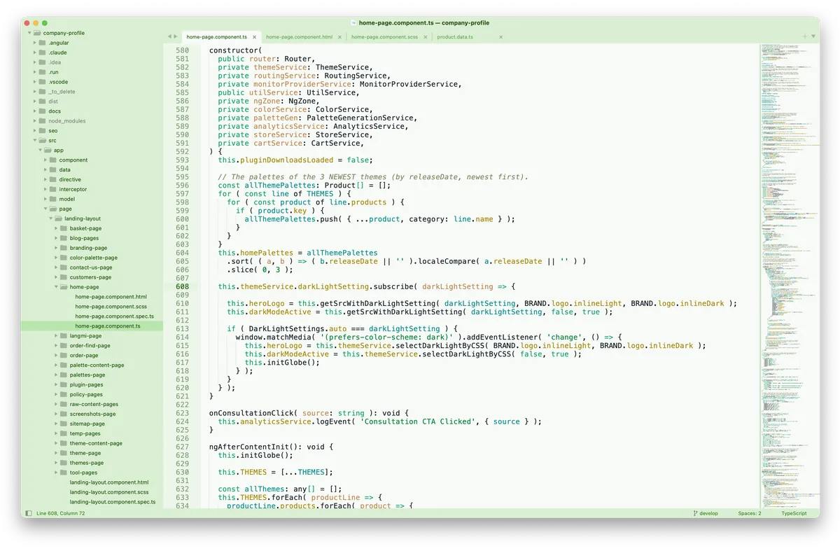 Rio de Janeiro theme for Sublime Text, a screenshot