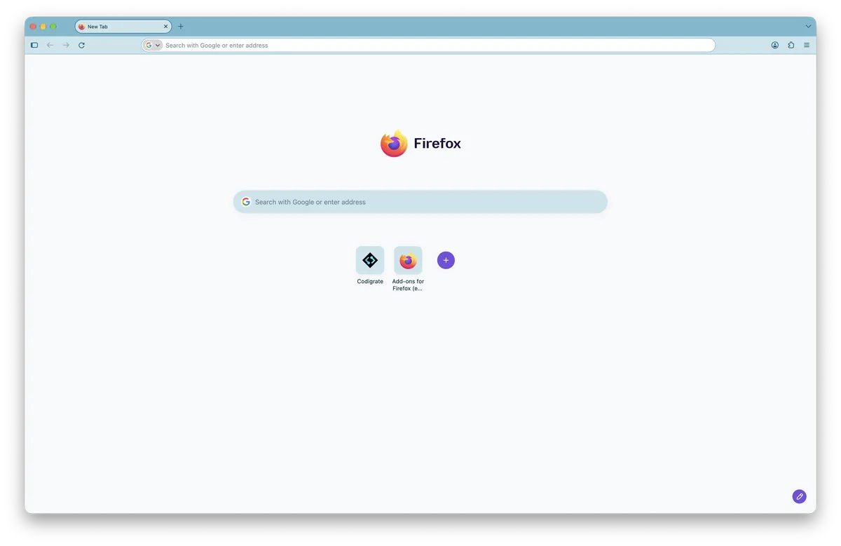 Sydney theme for Firefox, a screenshot