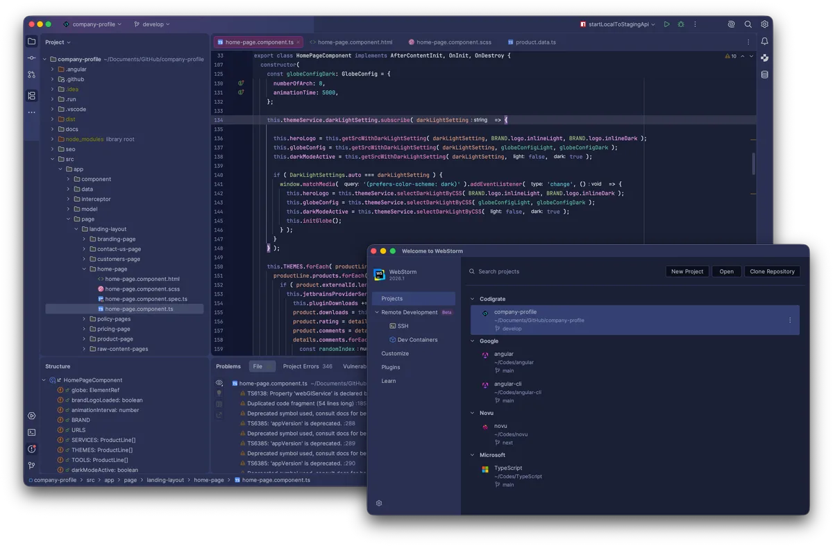 Tokyo theme for JetBrains, a screenshot
