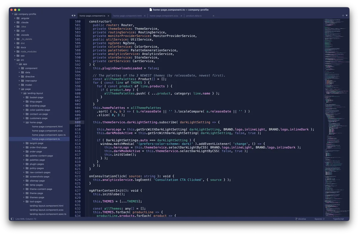 Tokyo theme in Sublime Text