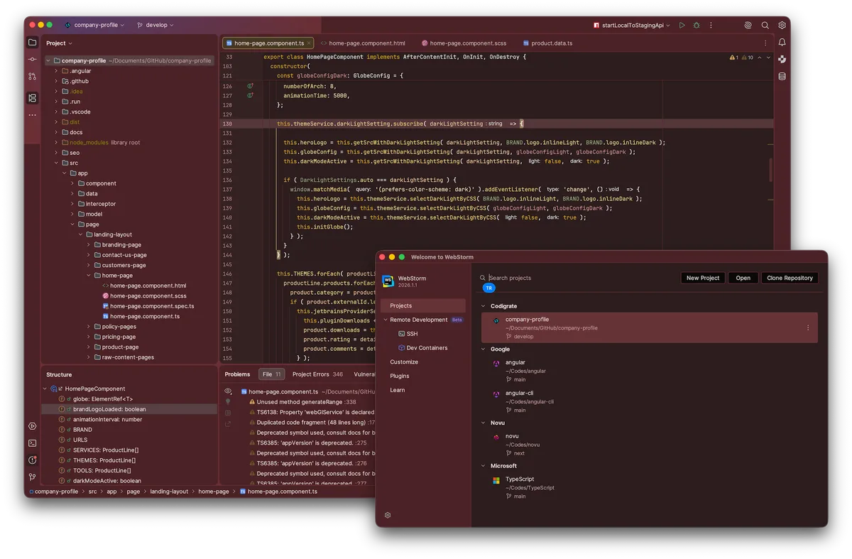 Vienna theme for JetBrains, a screenshot