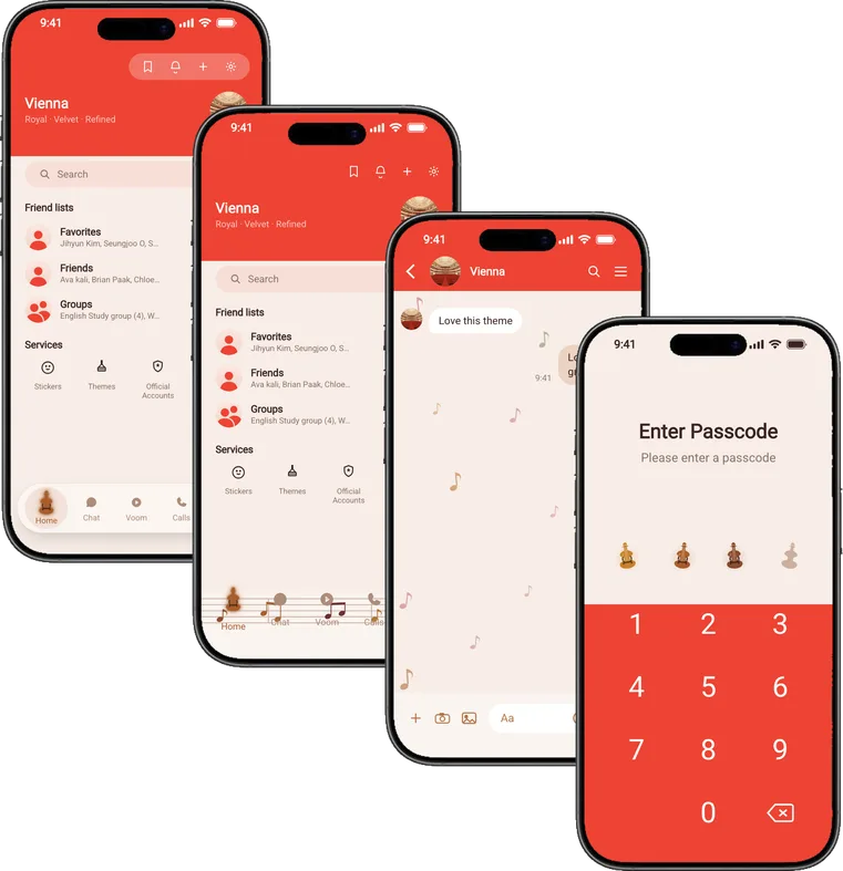 Vienna theme for Line, a screenshot