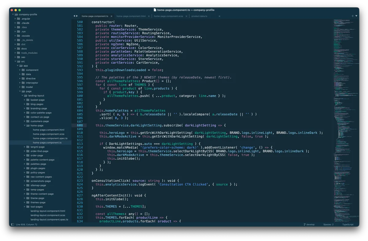 Aurora Borealis theme in Sublime Text