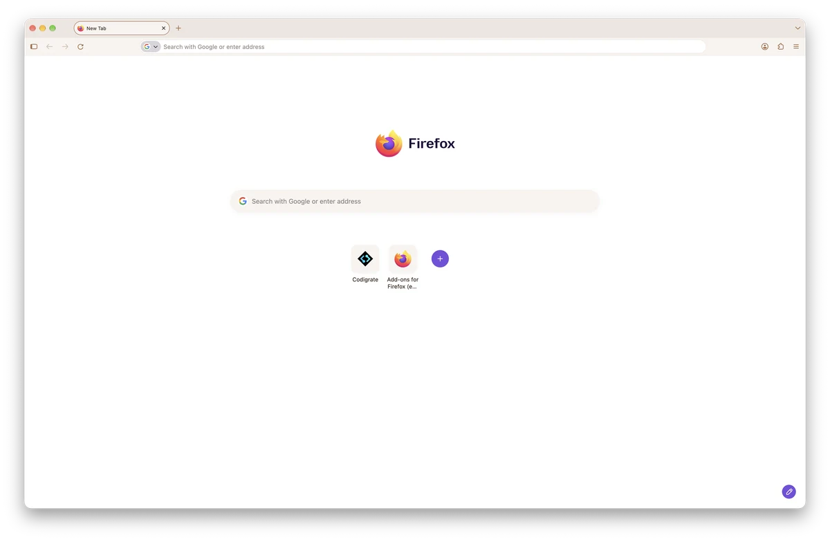 Autumn theme for Firefox, a screenshot