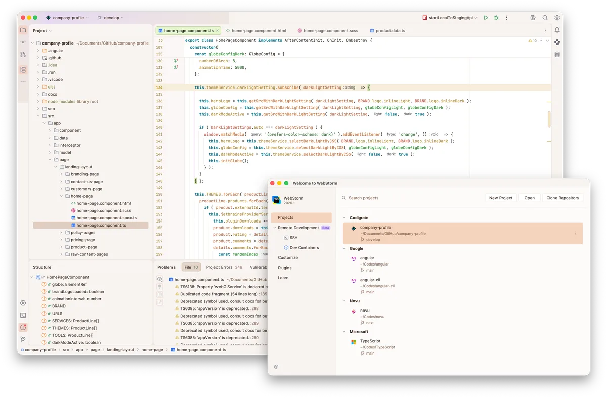 Autumn theme for JetBrains, a screenshot
