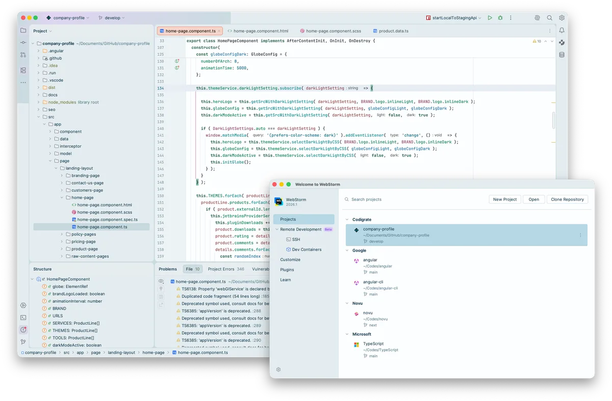 Everest theme for JetBrains, a screenshot