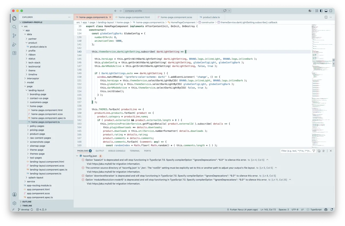 Everest theme for VS Code, a screenshot