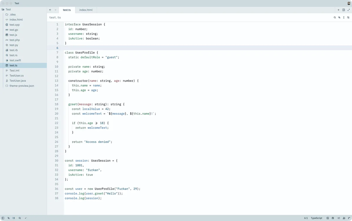 Everest theme for Zed, a screenshot