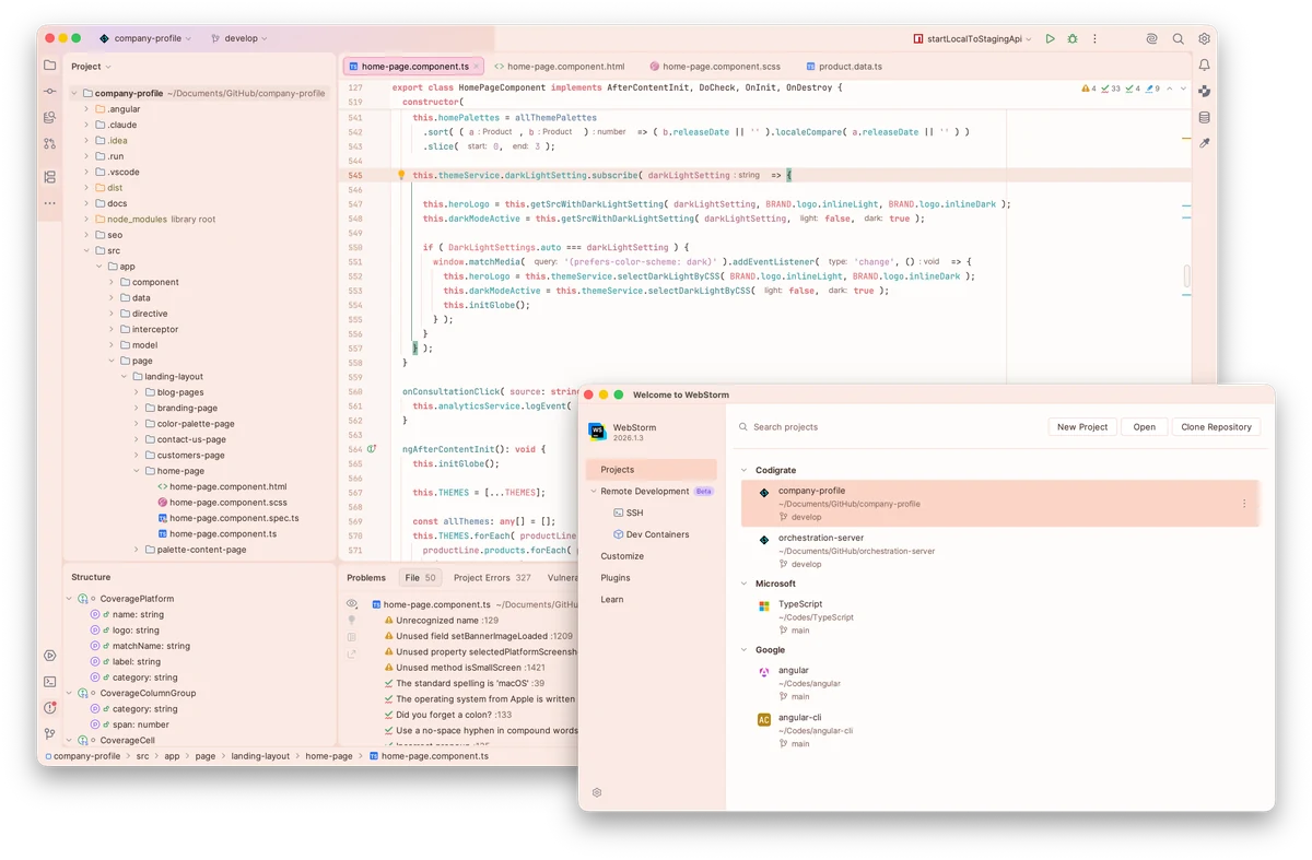 Fuji theme for JetBrains, a screenshot