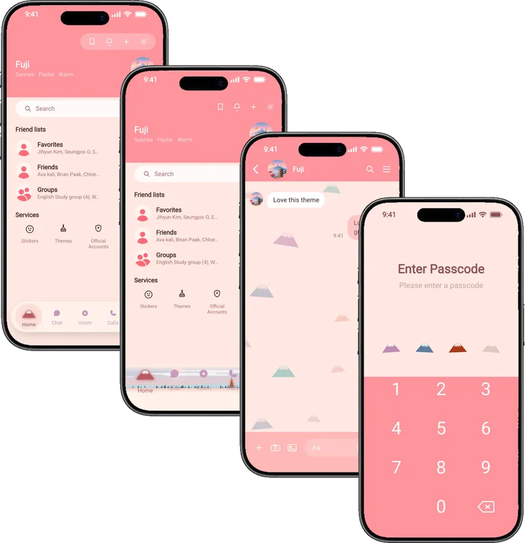 Fuji theme for Line, a screenshot