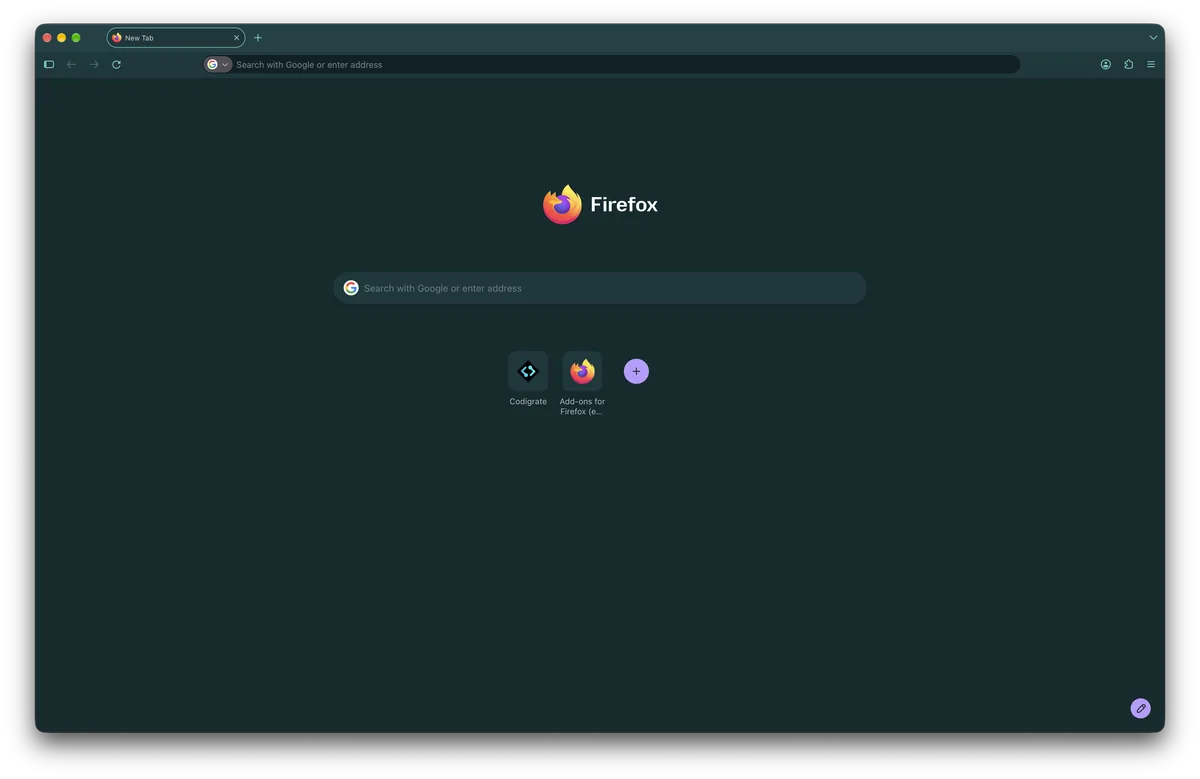 Ocean theme for Firefox, a screenshot