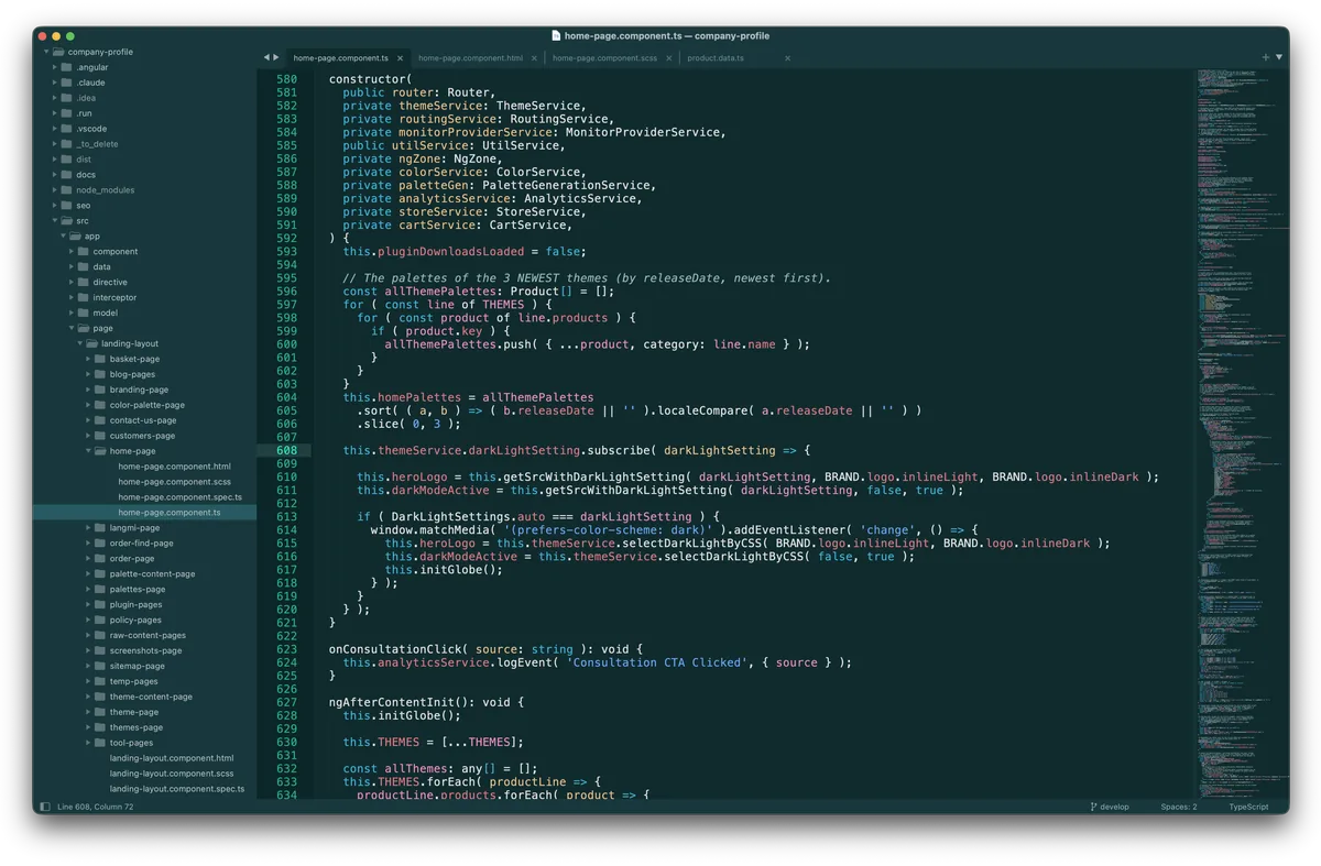 Ocean theme in Sublime Text
