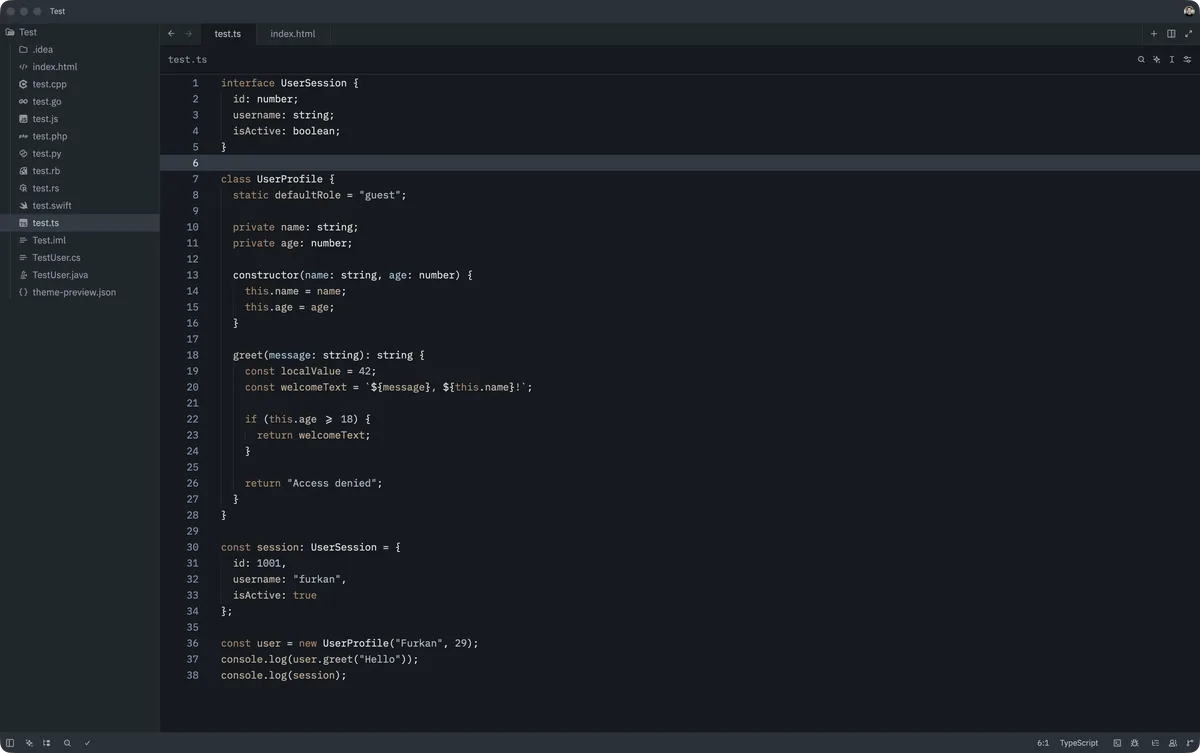 Reynisfjara theme for Zed, a screenshot