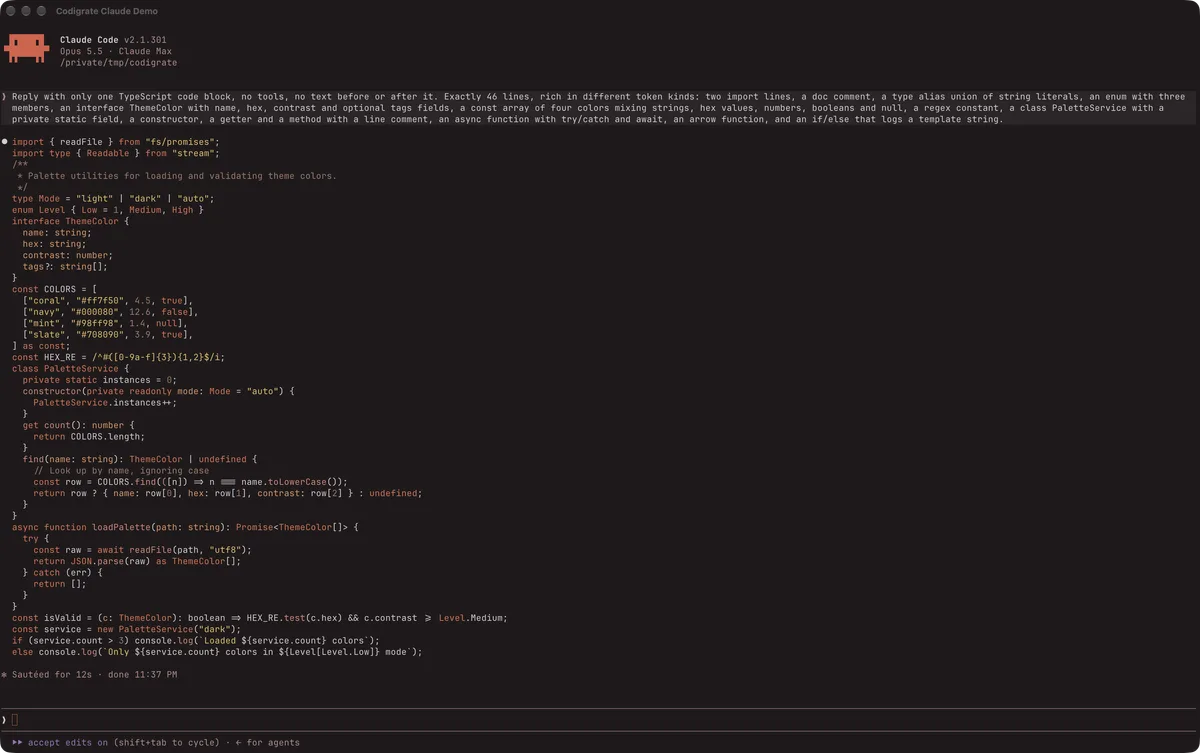 Roraima theme for Claude Code, a screenshot