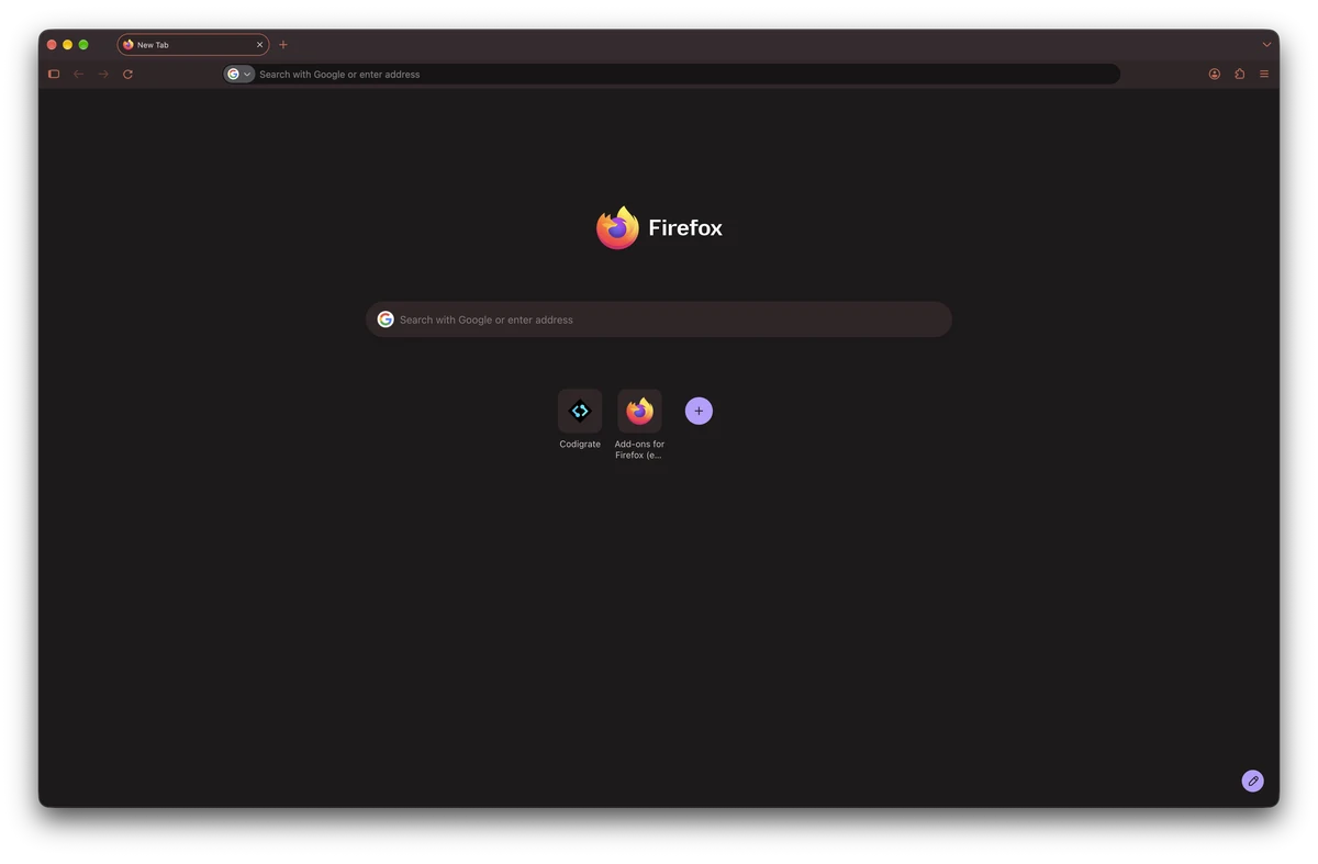 Roraima theme for Firefox, a screenshot