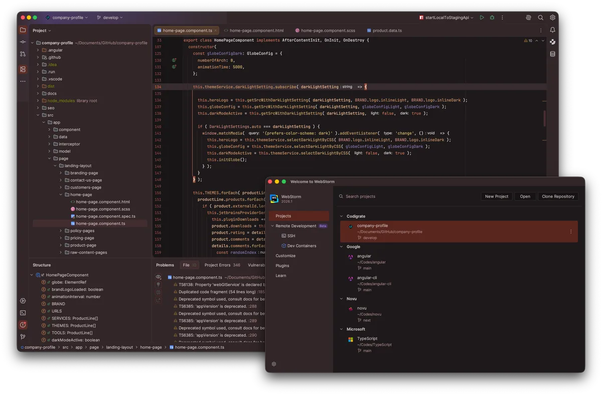 Roraima theme for JetBrains, a screenshot