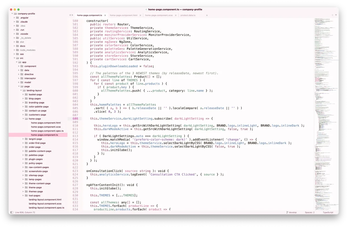 Sakura theme for Sublime Text, a screenshot