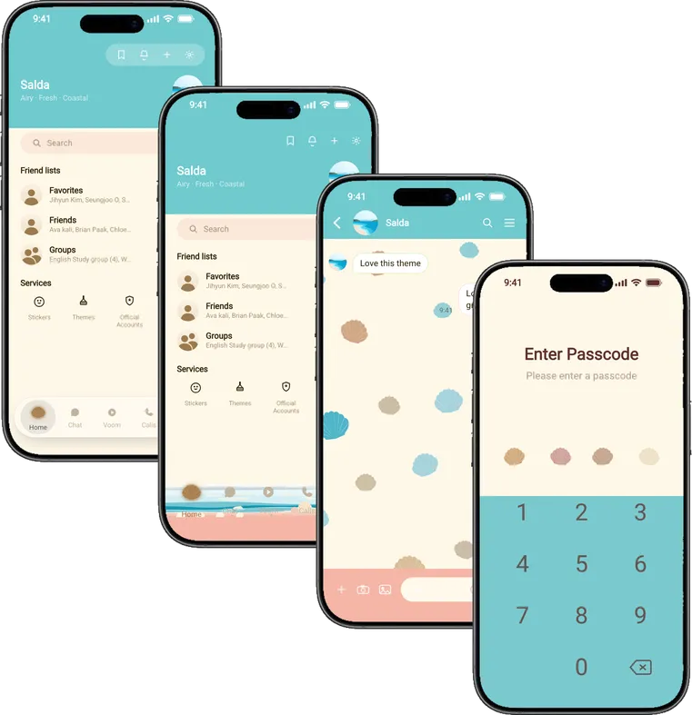 Salda theme for Line, a screenshot