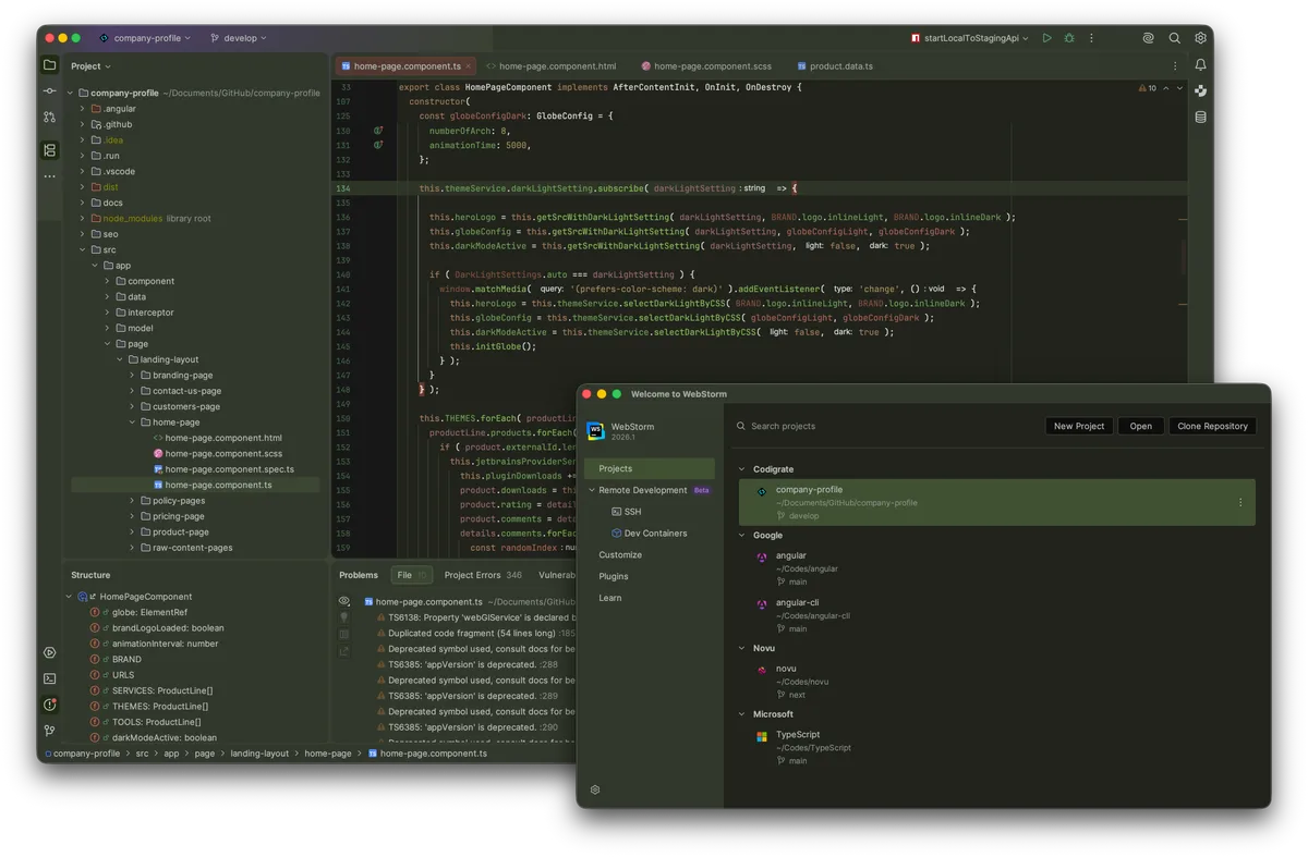 Sequoia theme for JetBrains, a screenshot