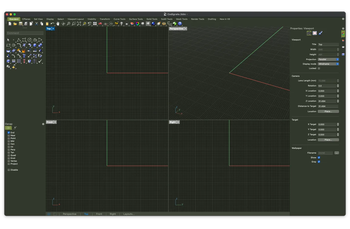 Sequoia theme in Rhino