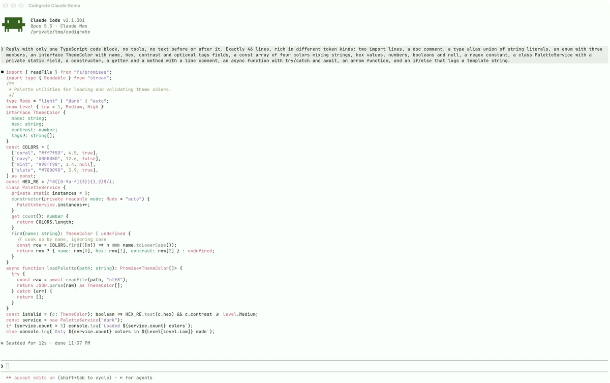Spring theme for Claude Code, a screenshot
