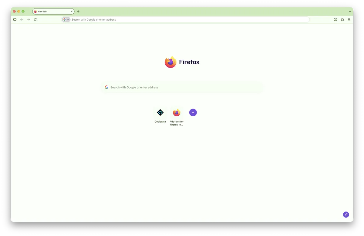 Spring theme for Firefox, a screenshot