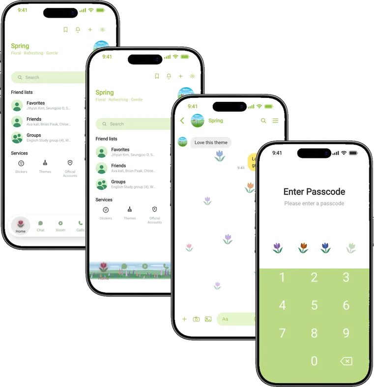 Spring theme for Line, a screenshot